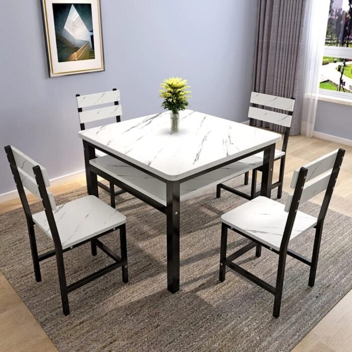 Household dining table and chair combination simple double-layer dining table square table