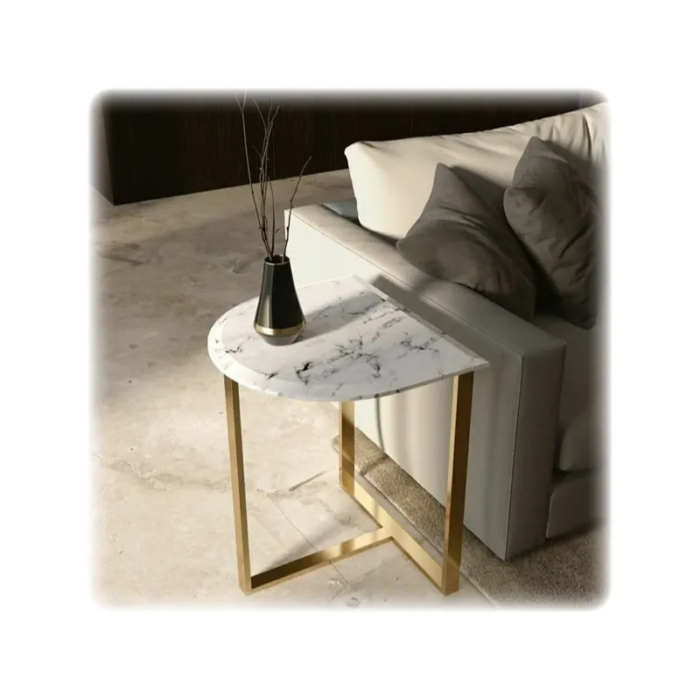Modern D-Shape Side Table for luxury Experience